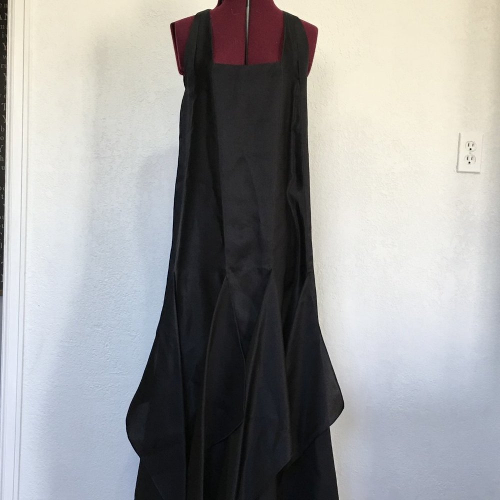 Avant Garde NOS YEOHLEE Satin Chiffon Art Deco Style Maxi Dress Evening Gown